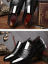 Elegant Breathable Leather Oxfords for Men - Stylish Formal Dress Shoes Perfect for Office, Parties, and Weddings with Comfortable Rubber Outsole and Lace-up Closure